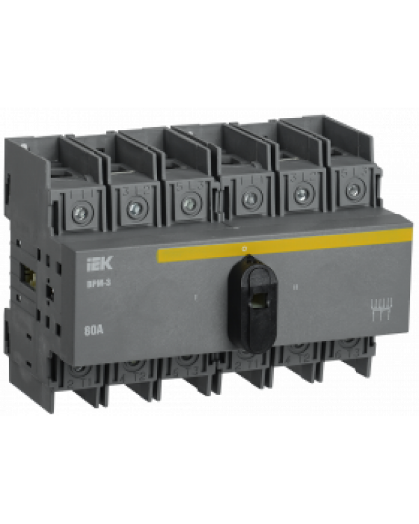 Выключатель-разъединитель модульный ВРМ-3 3P 80А IEK, MVR30-3-080