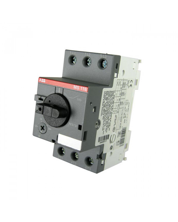 Автоматический выключатель АВВ MS116-1.6 50 кА с регулируемой тепловой защитой 1,0A-1,6А, 1SAM250000R1006
