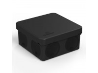 Коробка распределительная 60-0210-9005 для прямого монтажа двухкомпонентная безгалогенная (HF) черная 80х80х40 (132шт/кор) Промрукав