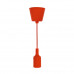 Патрон E27 силиконовый со шнуром 1 м красный REXANT, 11-8888