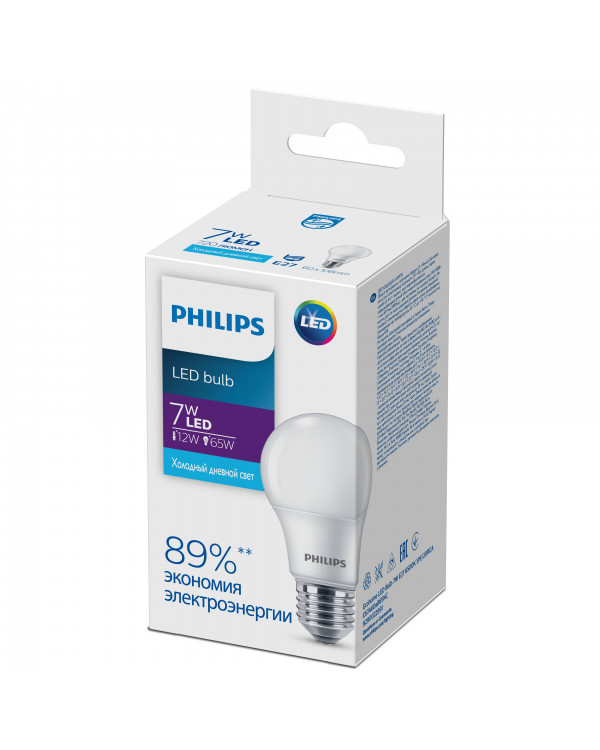 Philips Ecohome LED Bulb 7W E27 6500K А60 (20/1800), 929002299167