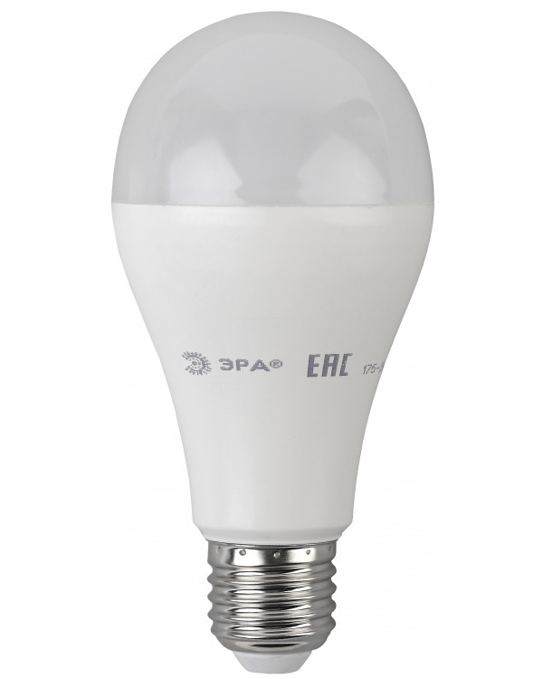 ECO LED A65-18W-840-E27 ЭРА (диод, груша, 18Вт, нейтр, E27) (10/100/1200), ECO LED A65-18W-840-E27