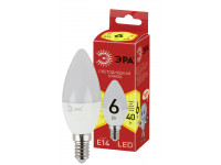 ECO LED B35-6W-827-E14 ЭРА (диод, свеча, 6Вт, тепл, E14) (10/100/3500)