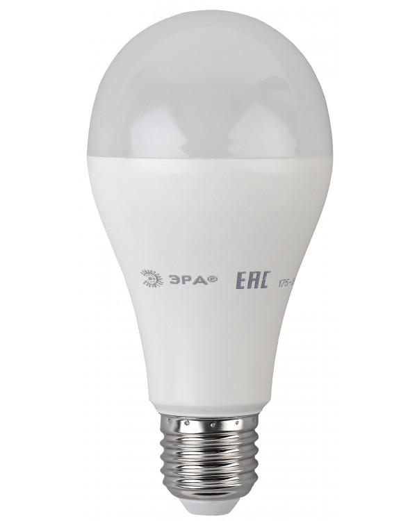 ECO LED A65-20W-840-E27 ЭРА (диод, груша, 20Вт, нейтр, E27) (10/100/1200), ECO LED A65-20W-840-E27