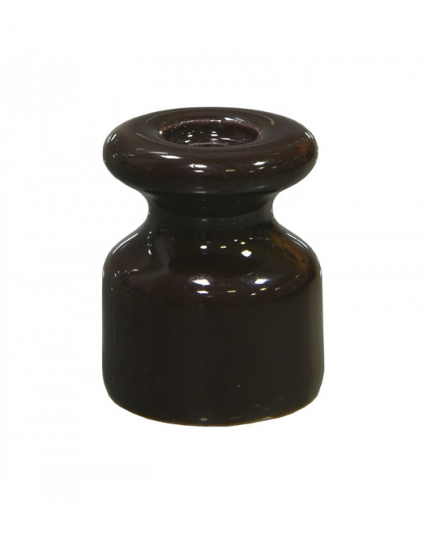 Кабельный изолятор керамический коричневый Н24 х 19, Lindas, 12012