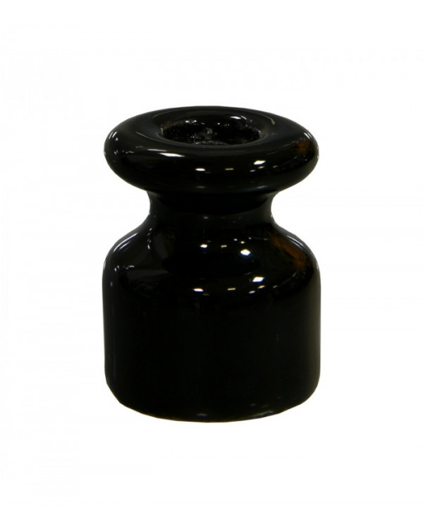 Кабельный изолятор керамический черный Н24 х 19, Lindas, 12015