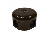 Ретро распределительная коробка коричневая D-78mm, Lindas