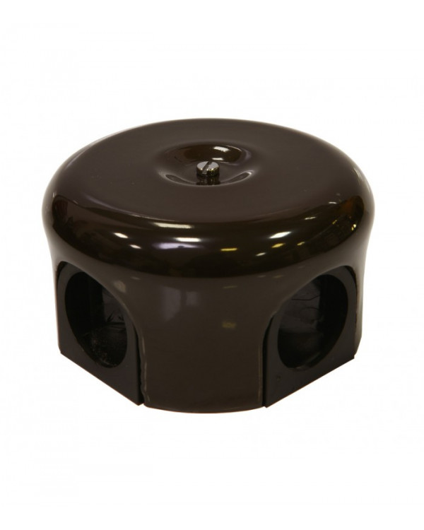 Ретро распределительная коробка коричневая D-78mm, Lindas, 33012