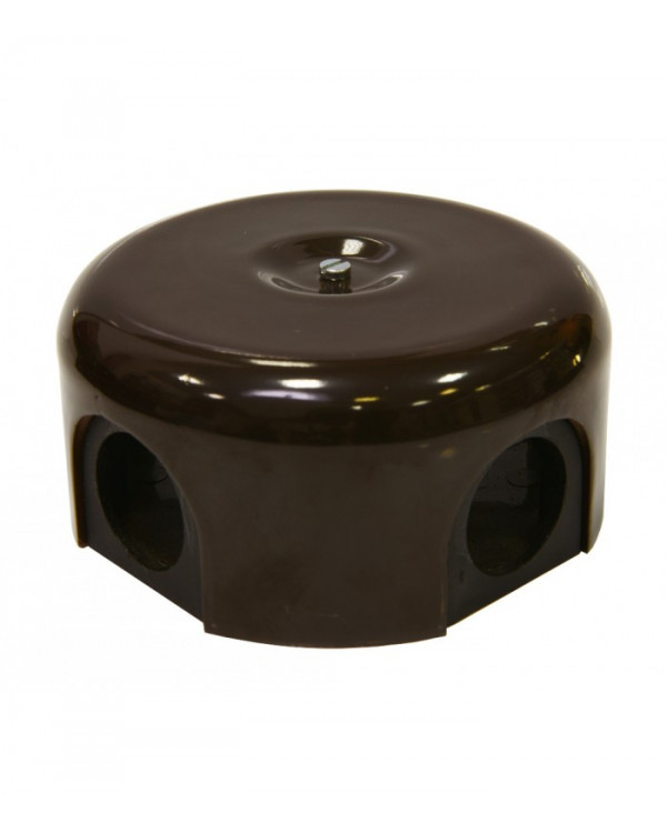 Ретро распределительная коробка коричневая D-90mm, Lindas, 33512