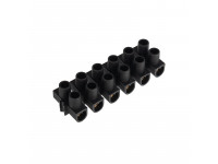 Клеммная колодка винтовая KВ-10 (4-10 мм²), ток 10 A, полипропилен черный, индивидуальная упаковка, 1 шт. REXANT