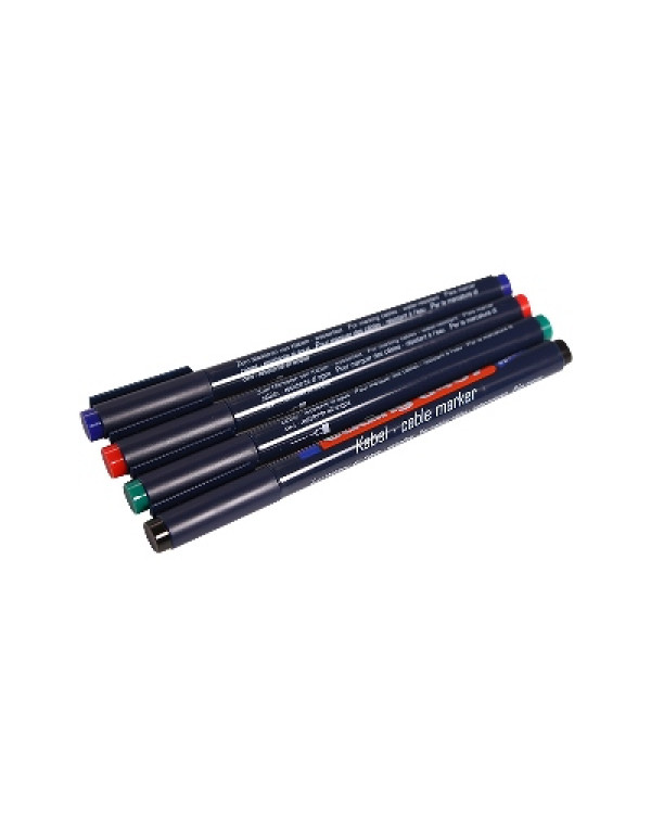 Набор маркеров E-8407#4S 0.3 мм (для маркировки кабелей) набор: черный, красный, зеленый, синий, 09-3997