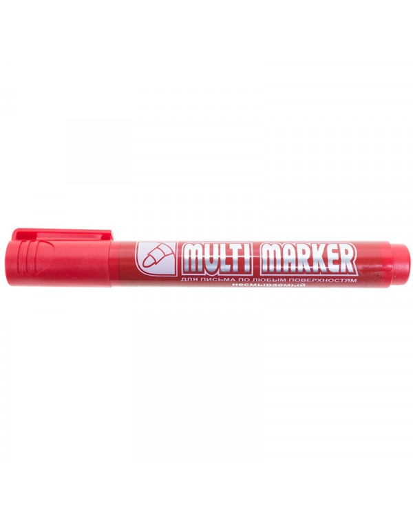 Маркер перманентный Crown «Multi Marker» 3 мм, красный, пулевидный, 08-8603