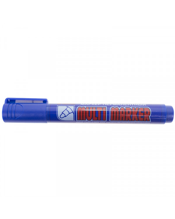 Маркер перманентный Crown «Multi Marker» 3 мм, синий, пулевидный, 08-8602