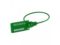 Пломба пластиковая номерная 220 мм зеленая REXANT