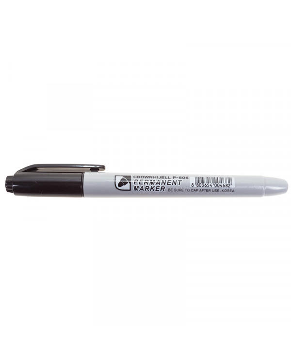 Маркер перманентный Crown «Multi Marker Slim» 2 мм, черный, пулевидный, 08-8201