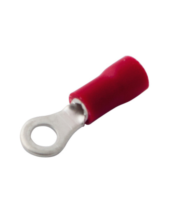 Наконечник кольцевой изолированный (НКИ ø 3.7 мм) 0.5-1.5 мм² (НКи 1.5-3.5) красный REXANT, 08-0012