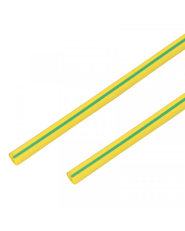Термоусадочная трубка 16/8,0 мм, желто-зеленая, упаковка 50 шт. по 1 м PROconnect, 55-1607