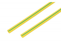 Термоусаживаемая трубка REXANT 10,0/5,0 мм, желто-зеленая, упаковка 50 шт. по 1 м