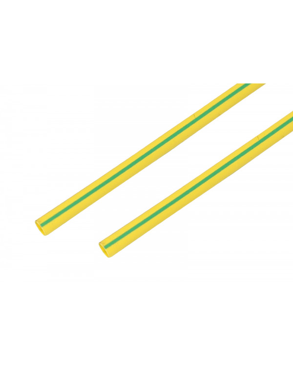 Термоусаживаемая трубка REXANT 10,0/5,0 мм, желто-зеленая, упаковка 50 шт. по 1 м, 21-0007