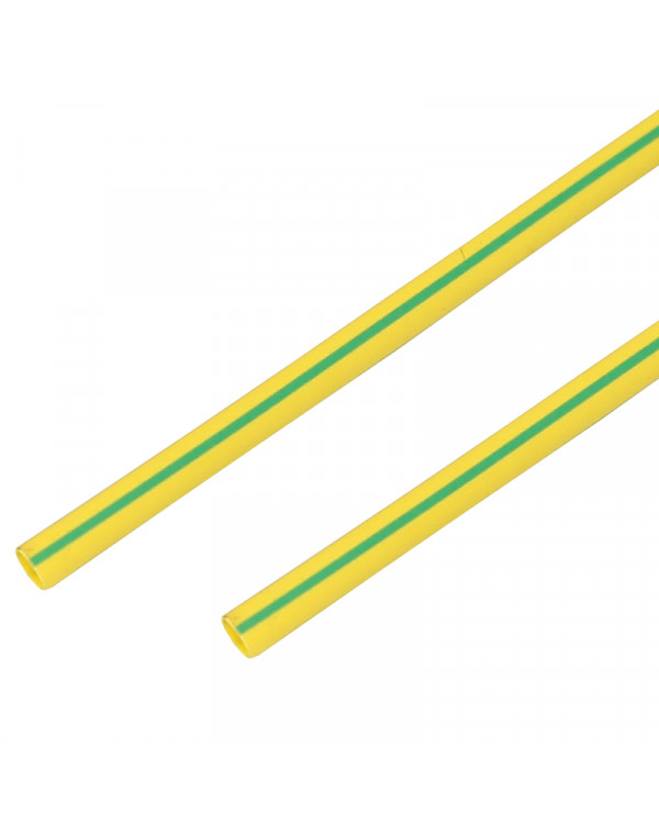 Термоусадочная трубка 14/7,0 мм, желто-зеленая, упаковка 50 шт. по 1 м PROconnect, 55-1407