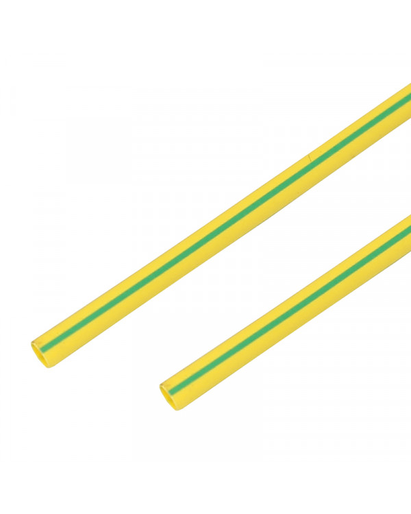 Термоусадочная трубка 12/6,0 мм, желто-зеленая, упаковка 50 шт. по 1 м PROconnect, 55-1207