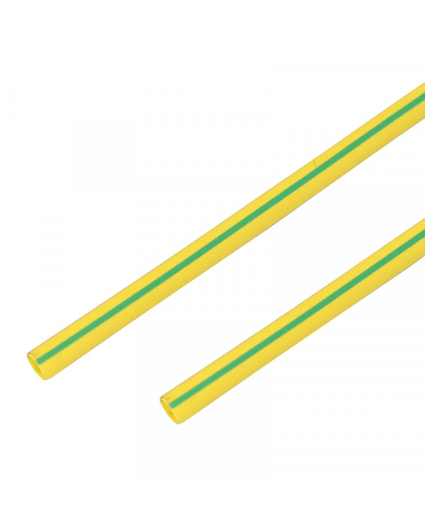 Термоусадочная трубка 25/12,5 мм, желто-зеленая, упаковка 10 шт. по 1 м PROconnect, 55-2507