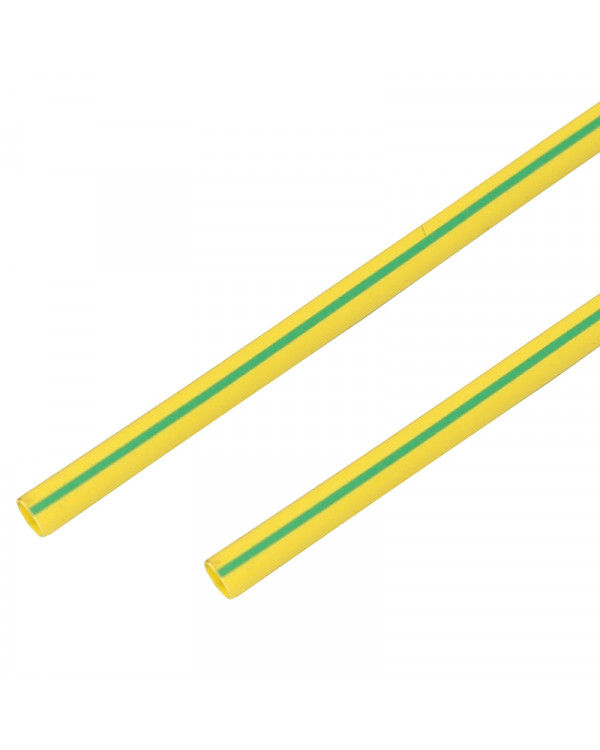 Термоусадочная трубка 60/30 мм, желто-зеленая, упаковка 10 шт. по 1 м PROconnect, 55-6007