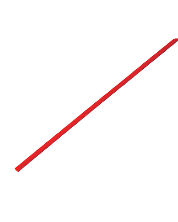 Термоусаживаемая трубка REXANT 1,5/0,75 мм, красная, упаковка 50 шт. по 1 м, 20-1504