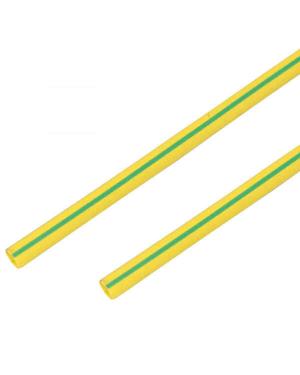 Термоусадочная трубка 20/10 мм, желто-зеленая, упаковка 10 шт. по 1 м PROconnect, 55-2007