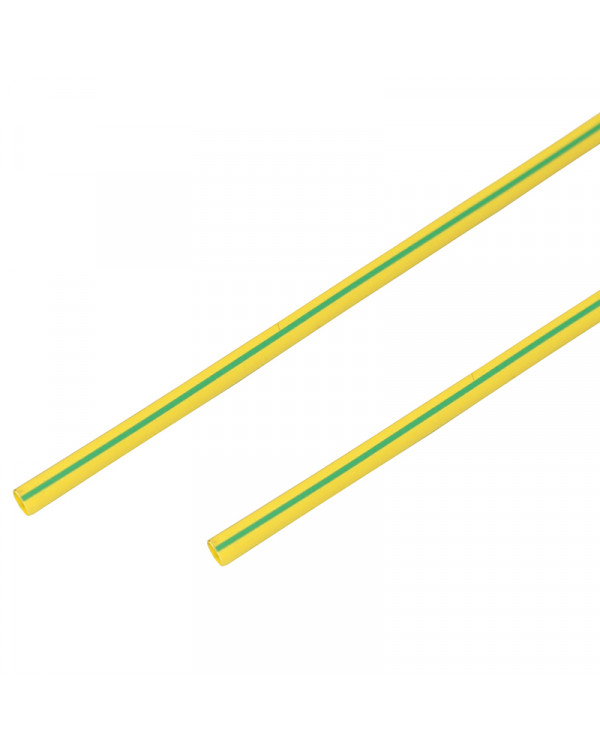 Термоусадочная трубка 4,0/2,0 мм, желто-зеленая, упаковка 50 шт. по 1 м PROconnect, 55-0407