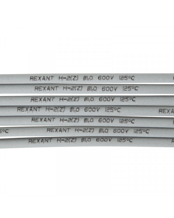 Термоусаживаемая трубка REXANT 1,0/0,5 мм, серая, упаковка 50 шт. по 1 м, 20-1010