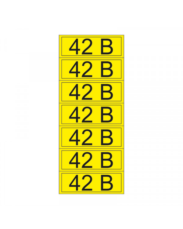 Наклейка знак электробезопасности «42 В» 35х100 мм REXANT (7 шт на листе), 55-0003-1