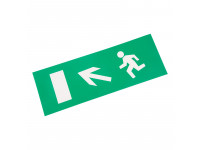 Наклейка для аварийного светильника "Направление к эвакуационному выходу налево вверх" REXANT
