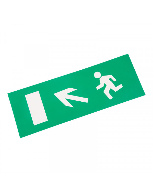 Наклейка для аварийного светильника "Направление к эвакуационному выходу налево вверх" REXANT, 74-0110-1