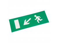 Наклейка для аварийного светильника "Направление к эвакуационному выходу налево вниз" REXANT