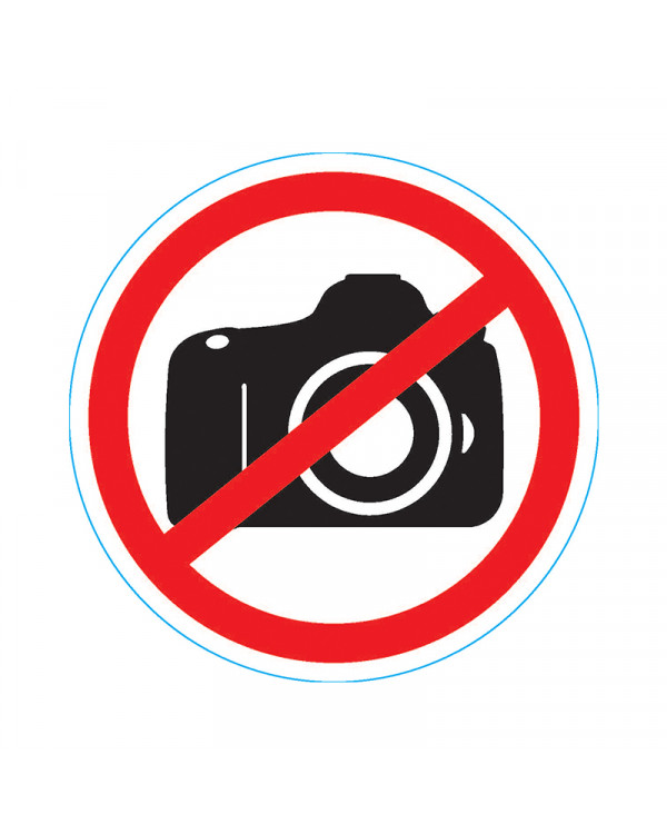 Наклейка запрещающий знак "Фотосъемка запрещена" 150*150 мм REXANT, 56-0043