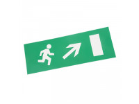 Наклейка для аварийного светильника "Направление к эвакуационному выходу направо вверх" REXANT