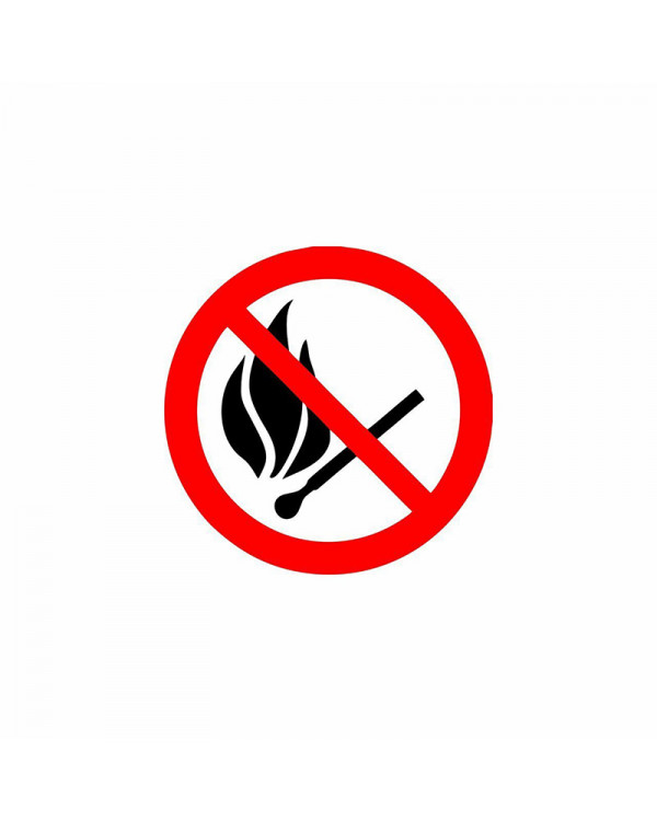 Наклейка знак пожарной безопасности «Запрещается пользоваться открытым огнем и курить» d - 180 мм REXANT, 56-0056-1