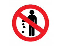 Наклейка запрещающий знак «Не мусорить» d-150 мм REXANT