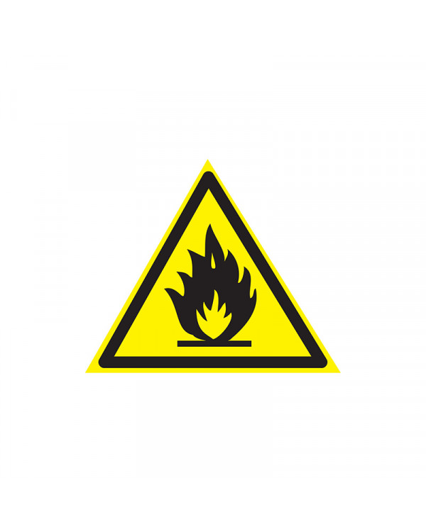 Наклейка знак пожарной безопасности «Пожароопасно» 150х150х150 мм REXANT, 55-0020