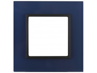 14-5101-29 ЭРА Рамка на 1 пост, стекло, Эра Elegance, синий+антр (10/50/1800)