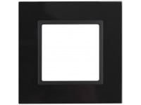 14-5101-05 ЭРА Рамка на 1 пост, стекло, Эра Elegance, чёрный+антр (10/50/1500)