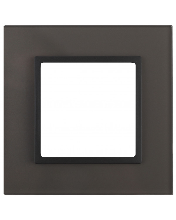 14-5101-32 ЭРА Рамка на 1 пост, стекло, Эра Elegance, серый+антр (10/50/1800), 14-5101-32