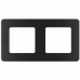 Рамка декоративная универсальная Legrand Inspiria, 2 поста, для горизонтальной или вертикальной установки, цвет "Антрацит", 673943