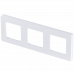Рамка декоративная универсальная Legrand Inspiria, 3 поста, для горизонтальной или вертикальной установки, цвет "Жемчуг", 673956