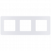 Рамка декоративная универсальная Legrand Inspiria, 3 поста, для горизонтальной или вертикальной установки, цвет "Жемчуг", 673956