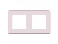 Рамка декоративная универсальная Legrand Inspiria, 2 поста, для горизонтальной или вертикальной установки, цвет "Розовый"