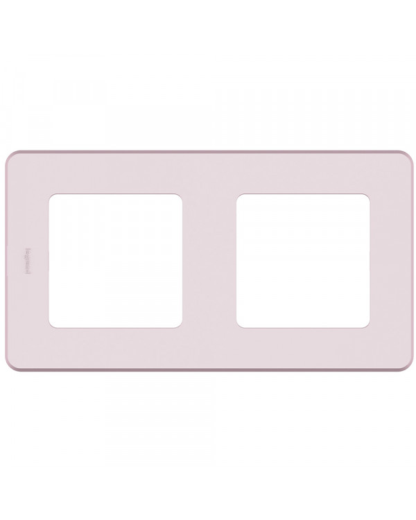 Рамка декоративная универсальная Legrand Inspiria, 2 поста, для горизонтальной или вертикальной установки, цвет "Розовый", 673944