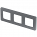 Рамка декоративная универсальная Legrand Inspiria, 3 поста, для горизонтальной или вертикальной установки, цвет "Дымчатый", 673957