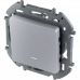 Выключатель одноклавишный с подсветкой/индикацией Legrand Inspiria для скрытого монтажа, цвет "Алюминий", номинальный ток 10 А, напряжение ~250 В, 673612